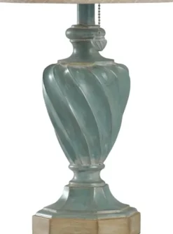 Table Lamps-Kirkland's Home Ocean Blue And Gold Table Lamp Tan