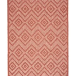 Outdoor Rugs-Kirkland's Home Ocean Blue Palm Leaves Outdoor Area Rug, 6X9 Blue/White