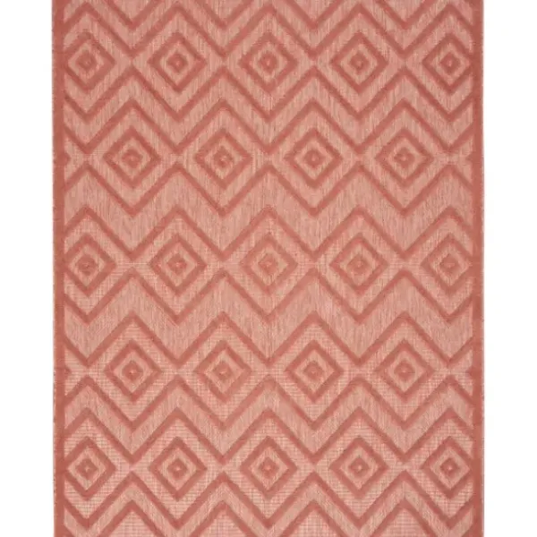 Outdoor Rugs-Kirkland's Home Ocean Blue Palm Leaves Outdoor Area Rug, 6X9 Blue/White