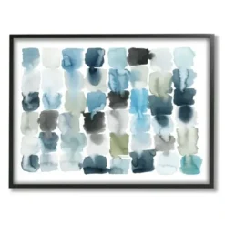 Framed Art-Kirkland's Home Ocean Inspired Abstract Tiles Framed Art Print White/Blue/Green