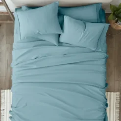 Bed Sheets-Kirkland's Home Ocean 6-Pc. King Sheet Set Blue