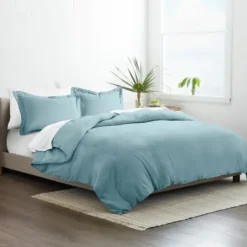 Duvets-Kirkland's Home Ocean Solid 3-Pc. Twin Duvet Cover Set Blue