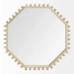 Framed Mirrors-Kirkland's Home Octagon Beaded Edge Framed Wall Mirror