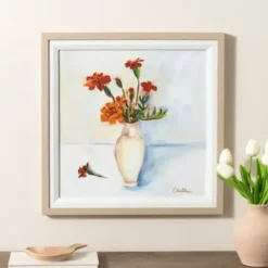 Framed Art-Kirkland's Home October Marigold Framed Art Print Orange/Red/Ivory