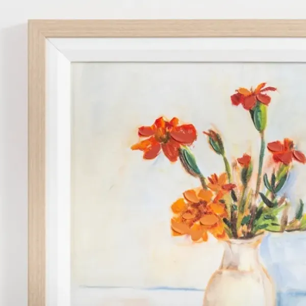Framed Art-Kirkland's Home October Marigold Framed Art Print Orange/Red/Ivory