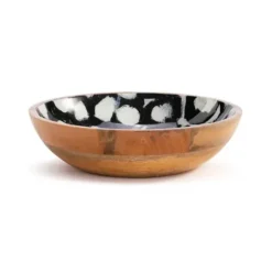Wall Plaques-Kirkland's Home Off White And Black Hanging Bowl Wall Plaque Black/White
