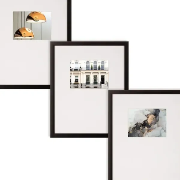 Gallery Wall Frames-Kirkland's Home Offset Mat 8X10 3-Pc. Gallery Wall Frame Set Black
