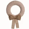 Wreaths-Kirkland's Home Off-White Foam Textured Wreath With Burlap Bow Ivory/White