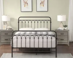 Beds & Headboards-Kirkland's Home Oil Rubbed Bronze Metal Platform Full Bed Brown