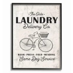 Wall Quotes & Signs-Kirkland's Home Olde Laundry Delivery Co. Framed Art Print Black/White
