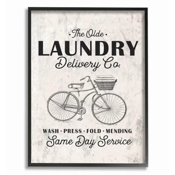 Wall Quotes & Signs-Kirkland's Home Olde Laundry Delivery Co. Framed Art Print Black/White