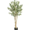 Trees & Topiaries-Kirkland's Home Olive Silk Tree, 5 Ft.