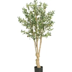Trees & Topiaries-Kirkland's Home Olive Silk Tree, 5 Ft.