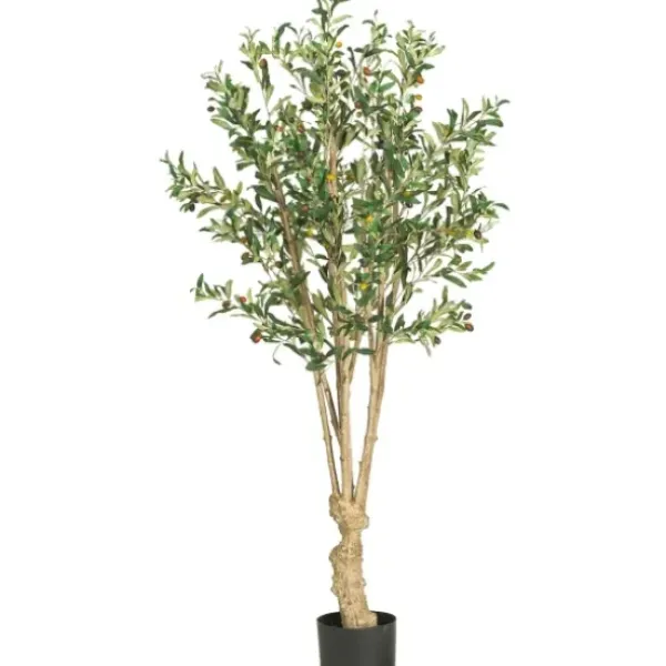 Trees & Topiaries-Kirkland's Home Olive Silk Tree, 5 Ft.