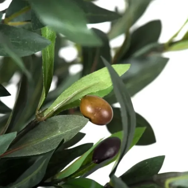 Trees & Topiaries-Kirkland's Home Olive Tree In Black Planter, 50 In.