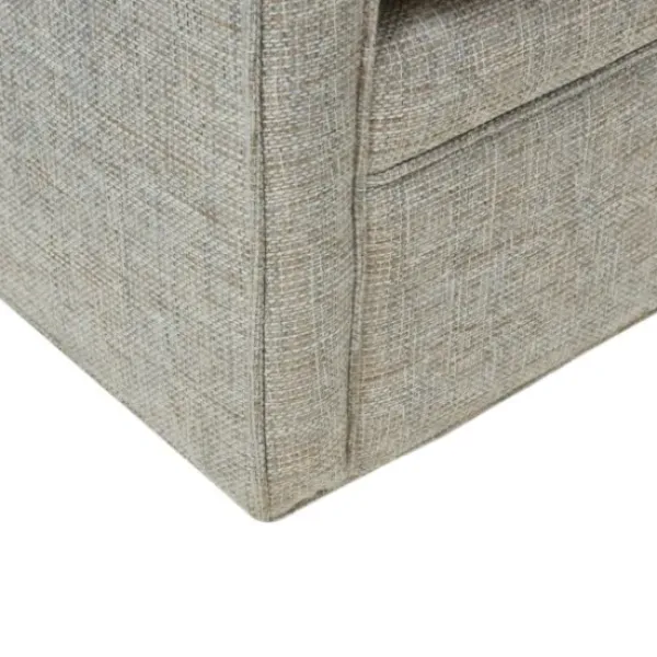 Accent Chairs-Kirkland's Home Olivia Oatmeal Swivel Accent Chair Ivory/Gray