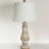 Table Lamps-Kirkland's Home Olivia Wash Carved Table Lamp White