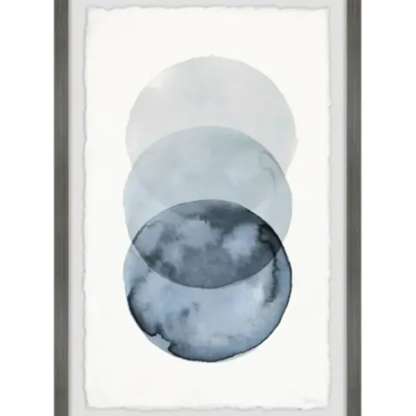 Framed Art-Kirkland's Home Ombre Overlapping Circles Giclee Framed Art Print Blue/White