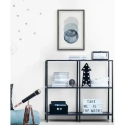 Framed Art-Kirkland's Home Ombre Overlapping Circles Giclee Framed Art Print Blue/White