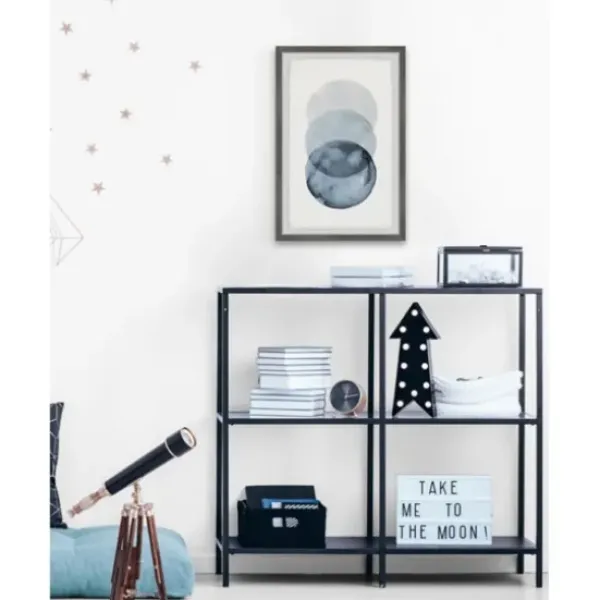 Framed Art-Kirkland's Home Ombre Overlapping Circles Giclee Framed Art Print Blue/White