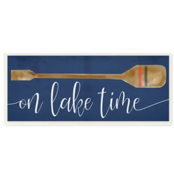 Wall Plaques-Kirkland's Home On Lake Time Wall Plaque Blue