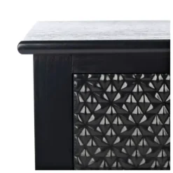 Console Tables-Kirkland's Home Onyx Raised Texture Diamond Console Table Black