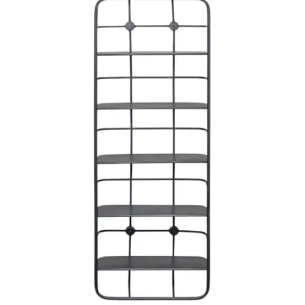 Shelves-Kirkland's Home Onyx Squared Iron Grid Wall Shelves