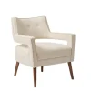 Accent Chairs-Kirkland's Home Open Back Mid-Century Modern Nicoli Armchair Ivory