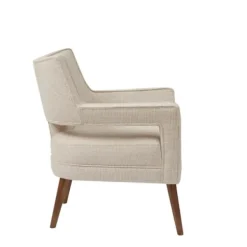 Accent Chairs-Kirkland's Home Open Back Mid-Century Modern Nicoli Armchair Ivory