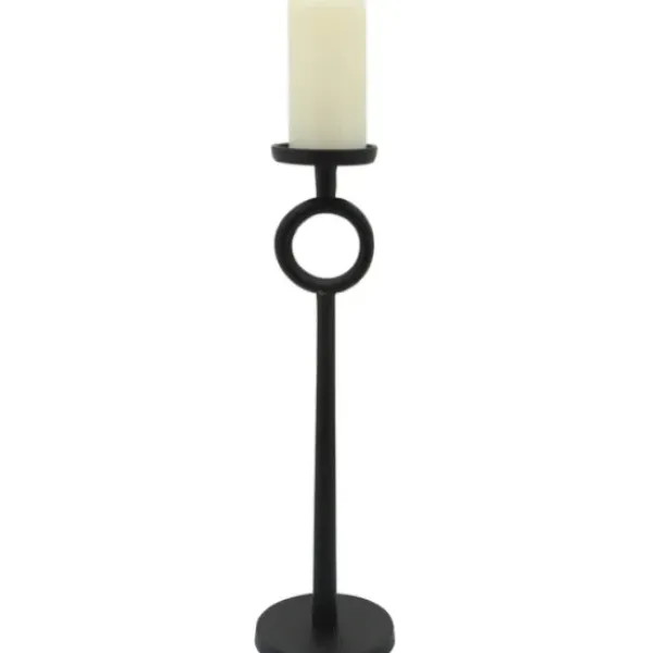 Candle Holders-Kirkland's Home Open Circle Taper Candle Holder, 21 In. Black