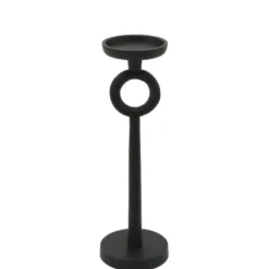 Candle Holders-Kirkland's Home Open Circle Taper Candle Holder, 13 In. Black