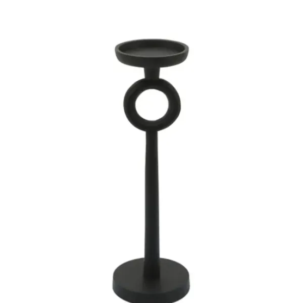 Candle Holders-Kirkland's Home Open Circle Taper Candle Holder, 13 In. Black