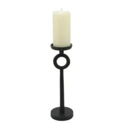 Candle Holders-Kirkland's Home Open Circle Taper Candle Holder, 13 In. Black
