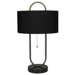 Table Lamps-Kirkland's Home Open Metal Loop Table Lamp Black