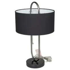 Table Lamps-Kirkland's Home Open Metal Loop Table Lamp Black