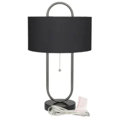 Table Lamps-Kirkland's Home Open Metal Loop Table Lamp Black