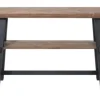 Console Tables-Kirkland's Home Open Pine Wood Sawhorse Console Table Brown