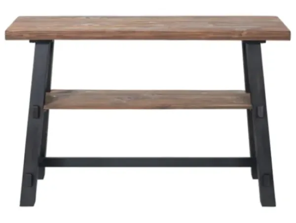Console Tables-Kirkland's Home Open Pine Wood Sawhorse Console Table Brown