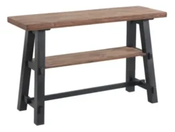 Console Tables-Kirkland's Home Open Pine Wood Sawhorse Console Table Brown