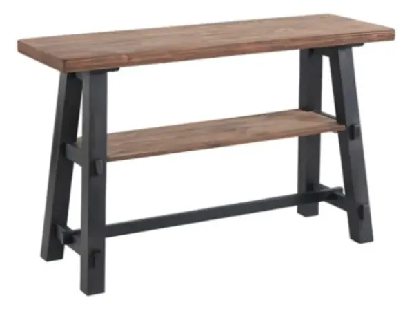 Console Tables-Kirkland's Home Open Pine Wood Sawhorse Console Table Brown