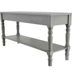 Benches & Ottomans-Kirkland's Home Open Shelf Bench Gray
