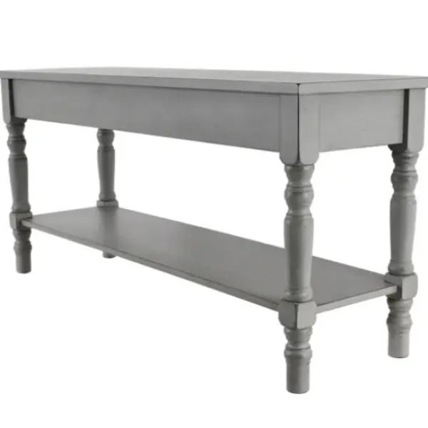Benches & Ottomans-Kirkland's Home Open Shelf Bench Gray