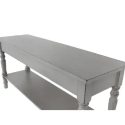 Benches & Ottomans-Kirkland's Home Open Shelf Bench Gray