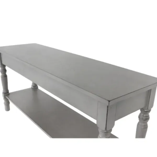 Benches & Ottomans-Kirkland's Home Open Shelf Bench Gray