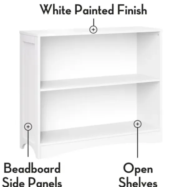 Bookshelves-Kirkland's Home 2-Open Shelf Bookcase White