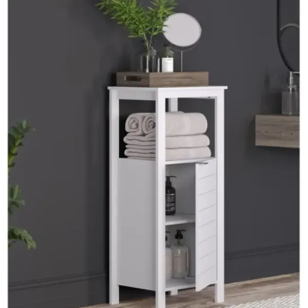 Cabinets & Sideboards-Kirkland's Home Open Shelf Cabinet White