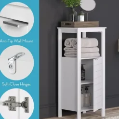 Cabinets & Sideboards-Kirkland's Home Open Shelf Cabinet White