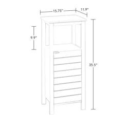 Cabinets & Sideboards-Kirkland's Home Open Shelf Cabinet White