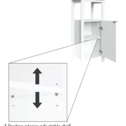 Cabinets & Sideboards-Kirkland's Home Open Shelf Cabinet White