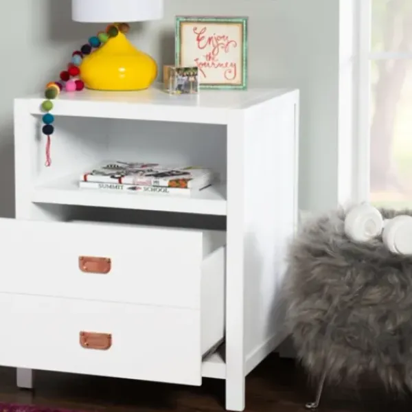 Accent & End Tables-Kirkland's Home Open Shelf Wood Accent Table White